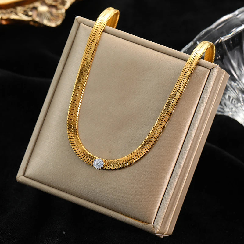 Collier Acier Inoxydable AstroLune| Amora Bijoux