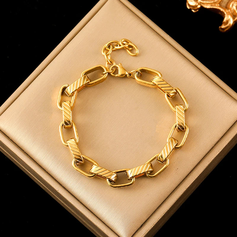 Bracelet Acier Inoxydable <br> Torsadés