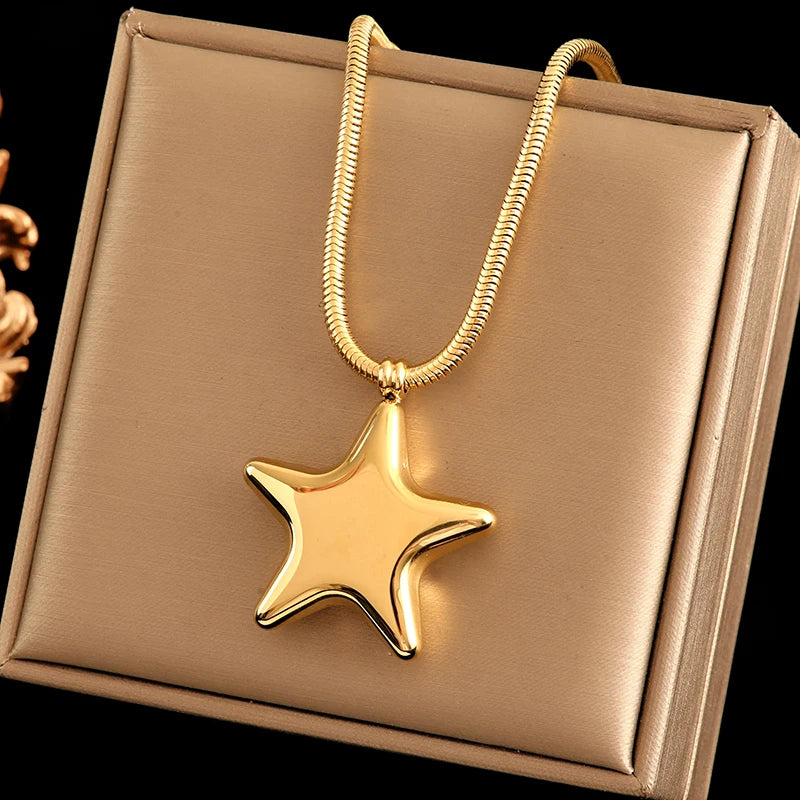 Collier Acier Inoxydable Étoile Polaire| Amora Bijoux