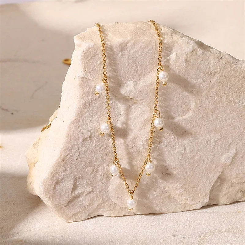 Collier Acier Inoxydable Toggle Doré | Amora Bijoux 2