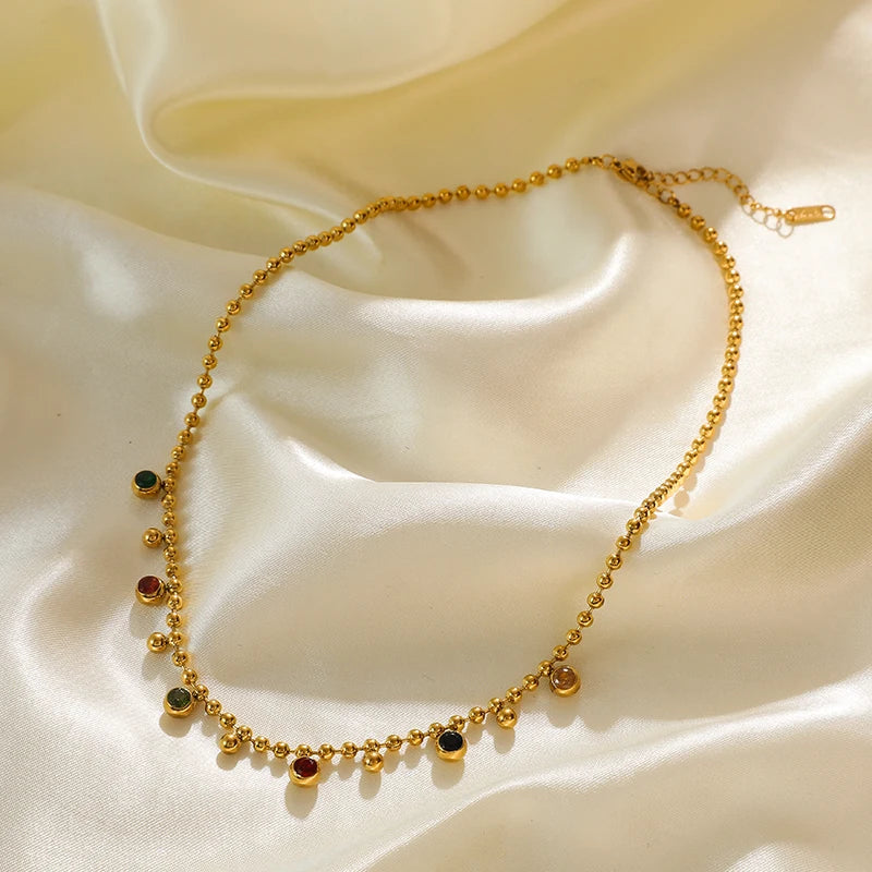 Collier Acier Inoxydable Aura d’Éclats | Amora Bijoux