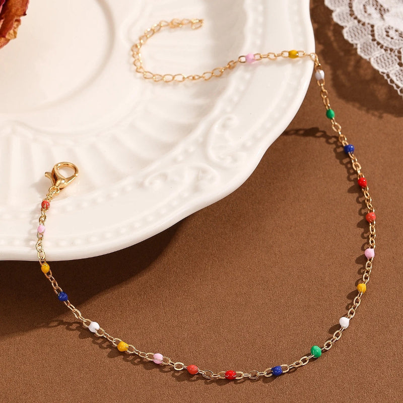 Bracelet cheville - Multicolores bohèmes