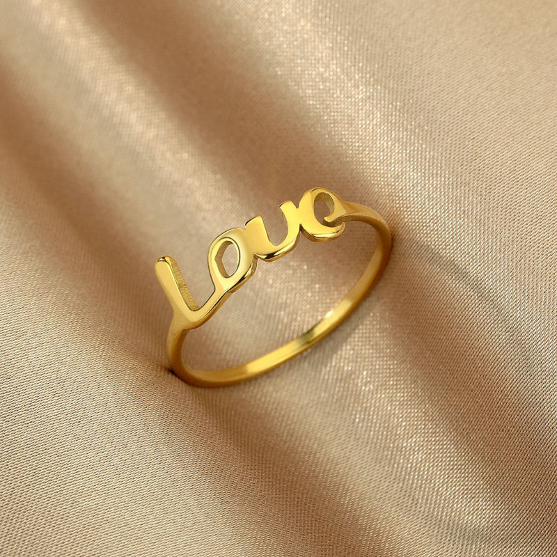 Bague Acier Inoxydable <br> Love - Amora Bijoux