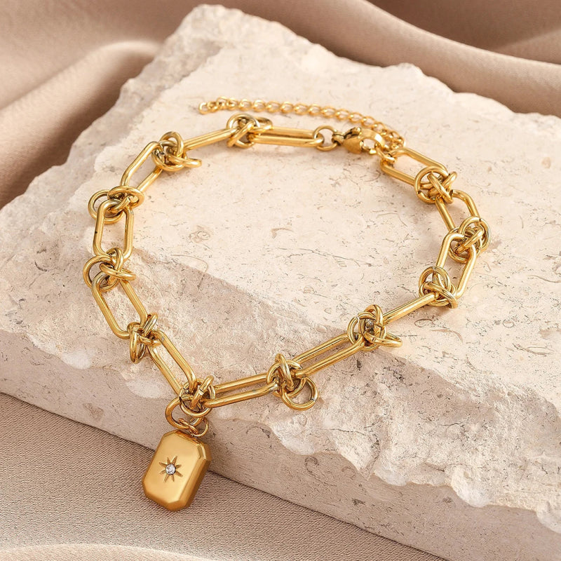 Bracelet Acier Inoxydable <br> Etoile polaire - Amora Bijoux
