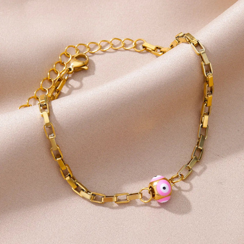 Bracelet Cheville <br> Rose - Amora Bijoux