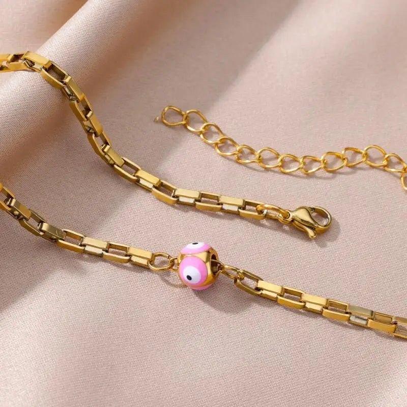 Bracelet Cheville <br> Rose - Amora Bijoux