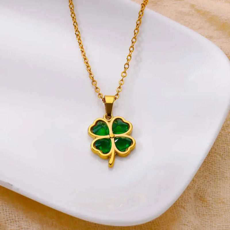 Collier Acier Inoxydable <br> Trèfle à quatre feuilles - Amora Bijoux