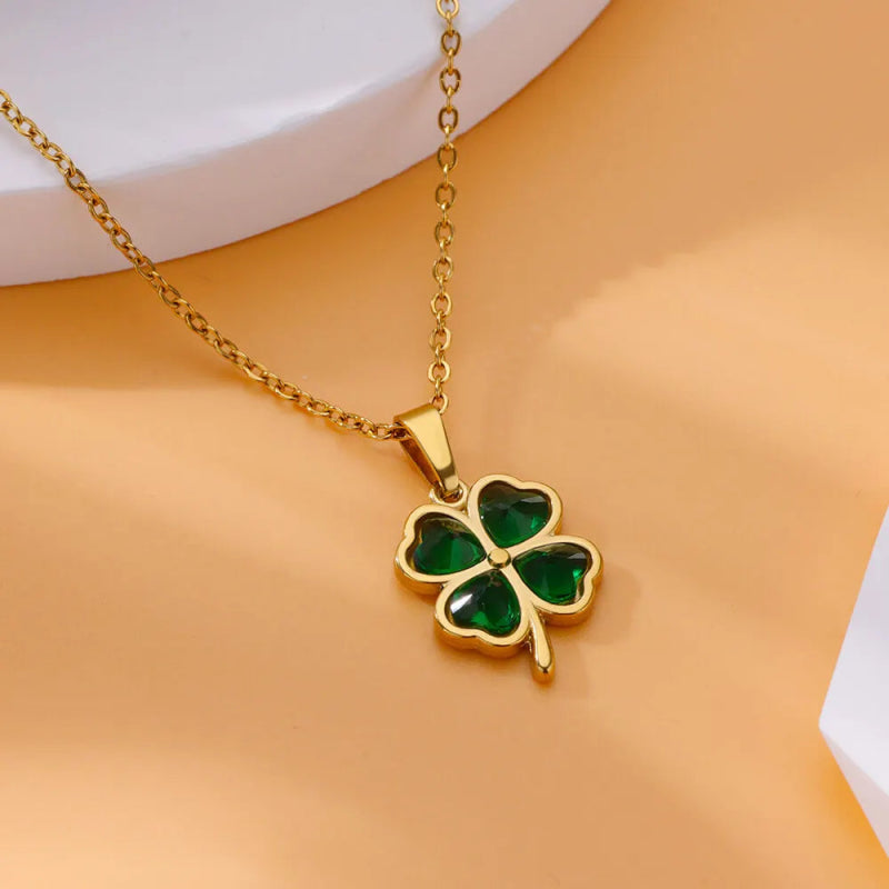 Collier Acier Inoxydable <br> Trèfle à quatre feuilles - Amora Bijoux