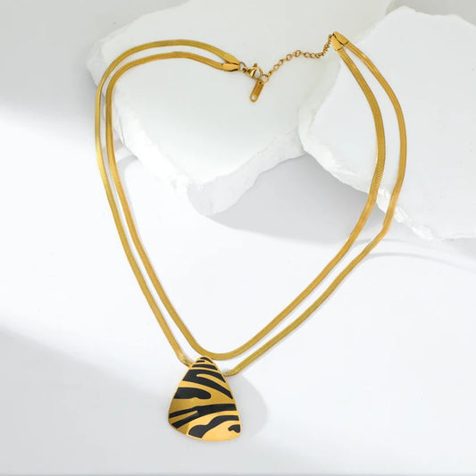 Collier Acier Inoxydable  Sauvage Doré | Amora Bijoux 