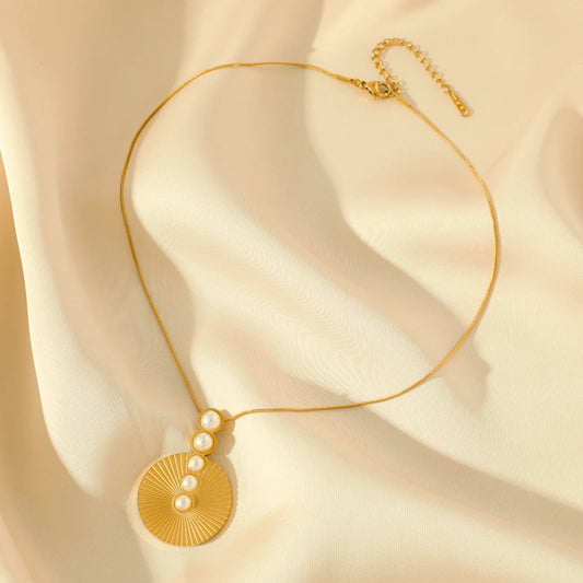 Collier Acier Inoxydable  Galaxie Dorée | Amora Bijoux 2
