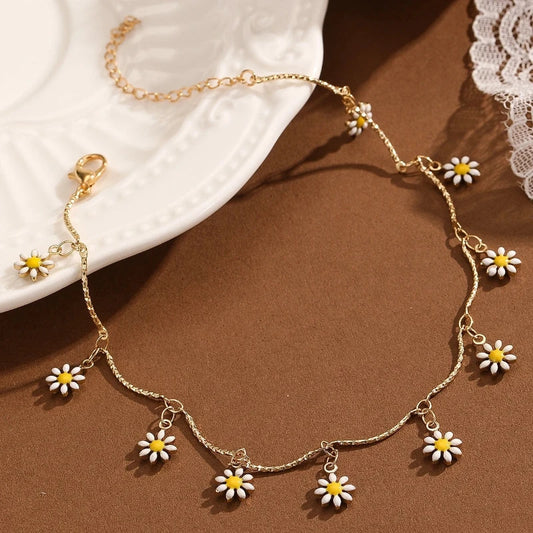 Bracelet cheville - Tournesol | Amora Bijoux