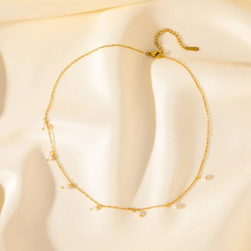 Collier Acier Inoxydable  Toggle Doré | Amora Bijoux 