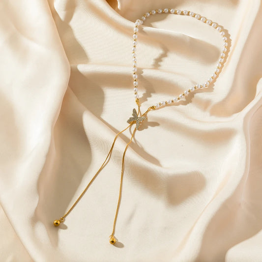 Collier Acier Inoxydable  Papillon d’Éclat | Amora Bijoux 2