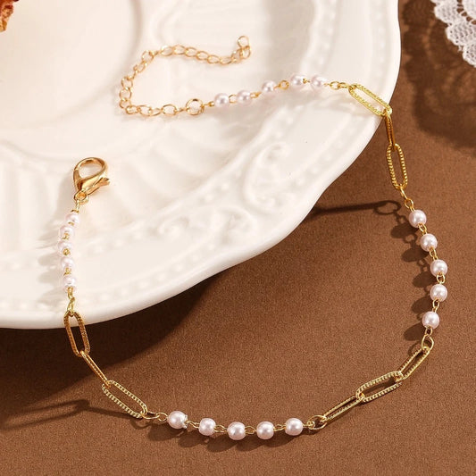 Bracelet cheville <br> Perles d'eau douce | Amora Bijoux