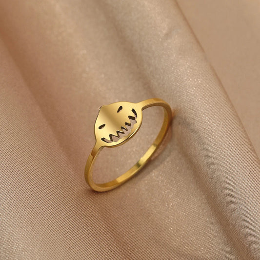 Bague Acier Inoxydable <br> Citrouille fantôme - Amora Bijoux