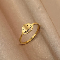 Bague thématique en acier inoxydable