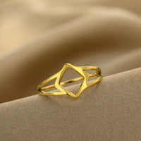 Bague rhombique en acier inoxydable