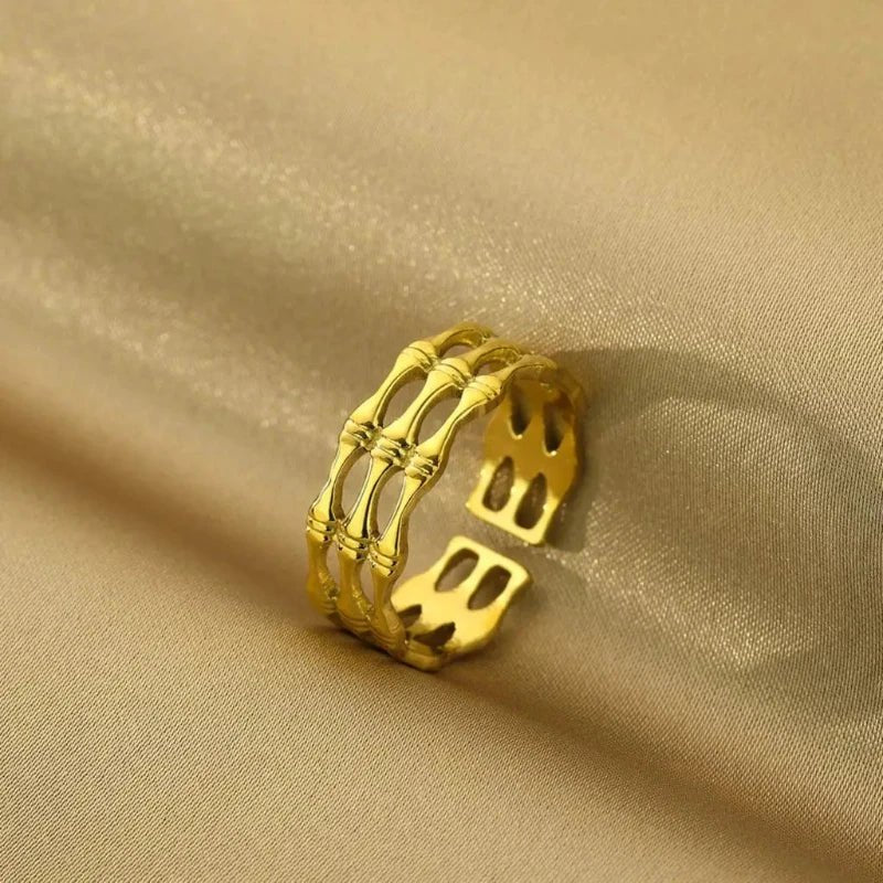 Bague Acier Inoxydable <br> Squelettique - Amora Bijoux