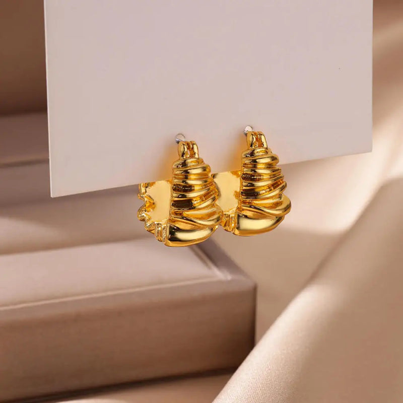 Boucle d'oreille Acier Inoxydable <br> Forme irrégulière - Amora Bijoux