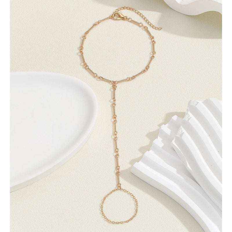 Bracelet bague <br> Liens minimalistes - Amora Bijoux