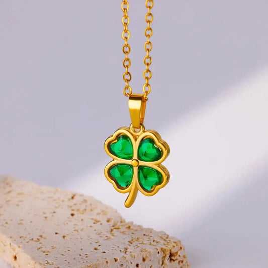 Collier Acier Inoxydable <br> Trèfle à quatre feuilles - Amora Bijoux